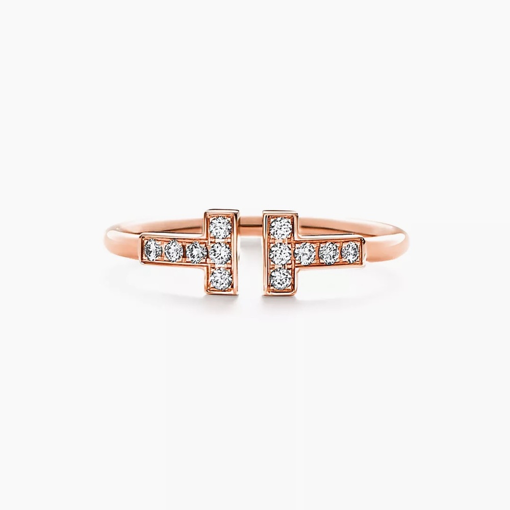 ⭐️Tiffany⭐️T Diamond 18K Gold Wire Ring - Picture 4 of 12